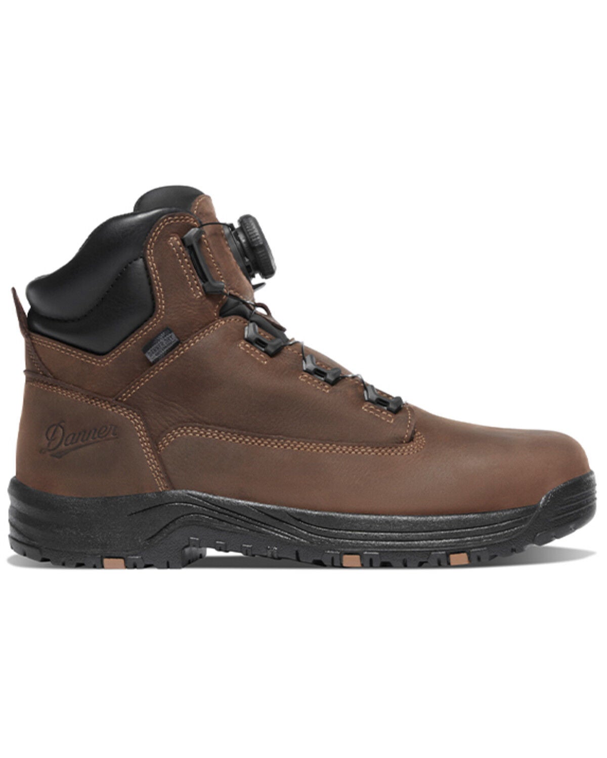 Image #2 - Danner Men's 6" Caliper BOA Work Boots - Aluminum Toe, Brown, hi-res