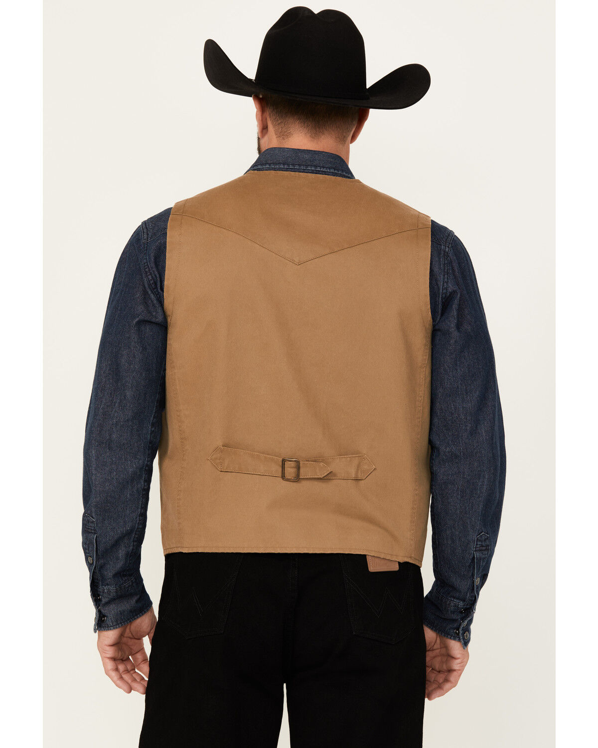 Image #4 - Cody James Men's Pancho Villa Oil Skin Vest, Tan, hi-res