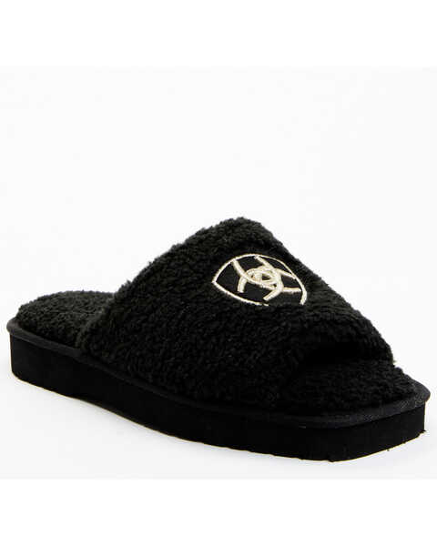 Image #1 - Ariat Women's Cozy Slide Slippers, Black, hi-res