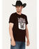 Image #2 - Cinch Men's Camp Yee-Haw Route 96 Sign Graphic T-Shirt, Burgundy, hi-res