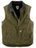 Image #1 - Carhartt Sherpa Lined Sandstone Duck Work Vest - Big & Tall, , hi-res
