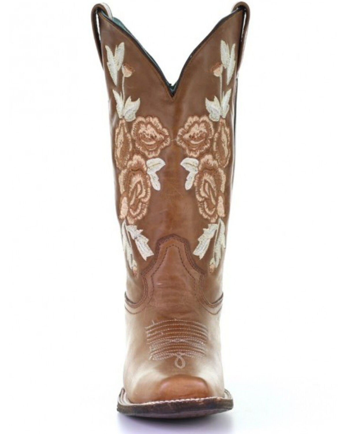 floral square toe boots