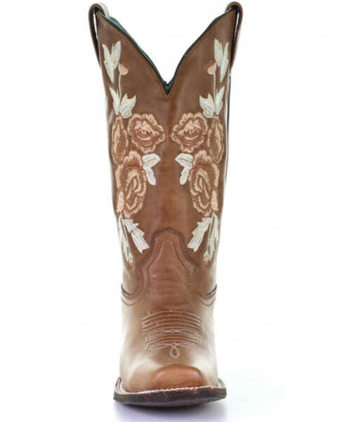 Image #5 - Corral Women's Honey Floral Western Boots - Square Toe, Tan, hi-res