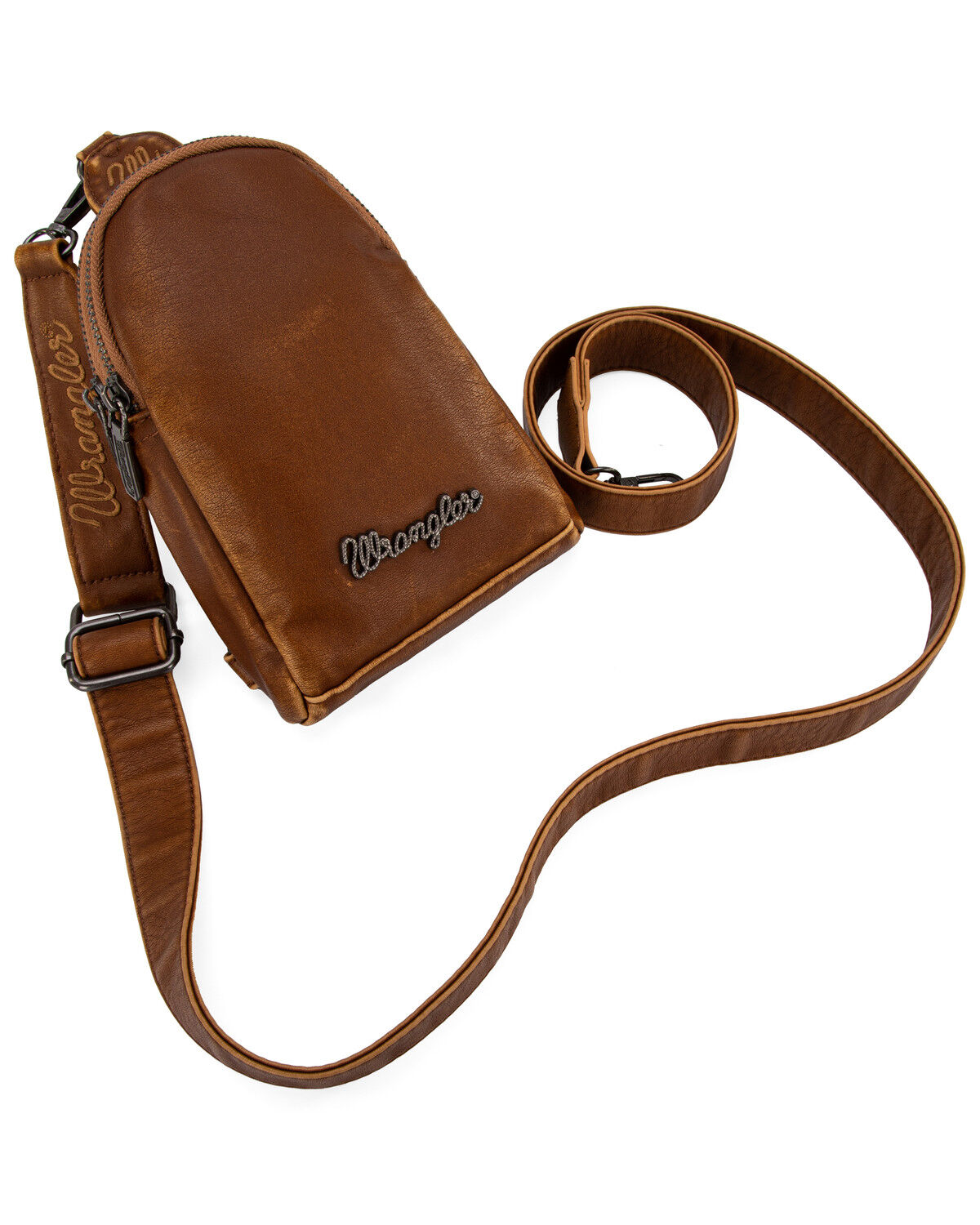 Image #3 - Wrangler Women's Metallic Sling Bag, Brown, hi-res