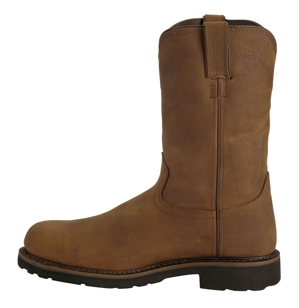 Justin Men's Drywall Waterproof PullOn Work Boots Steel Toe Sheplers