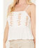 Image #3 - Patrons of Peace Women's Anna Floral Embroidered Cami Top, White, hi-res