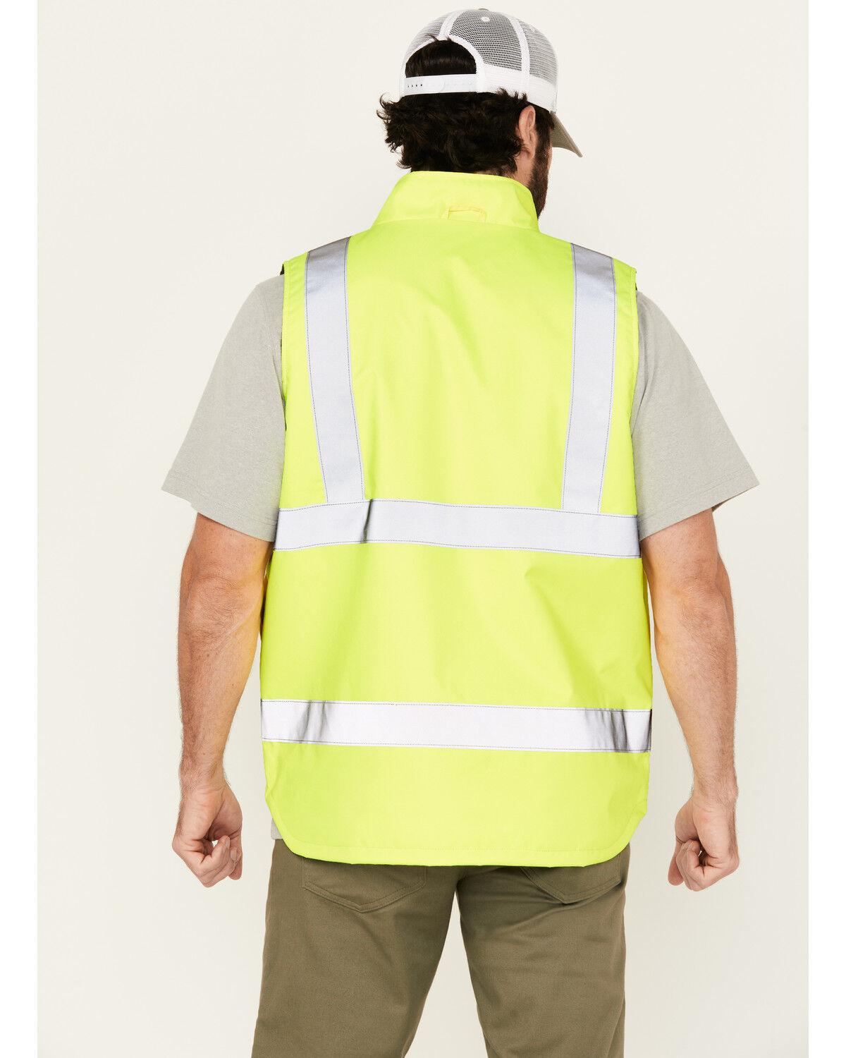 Image #4 - Hawx Men's Hi-Vis Safety Vest - Big, Yellow, hi-res