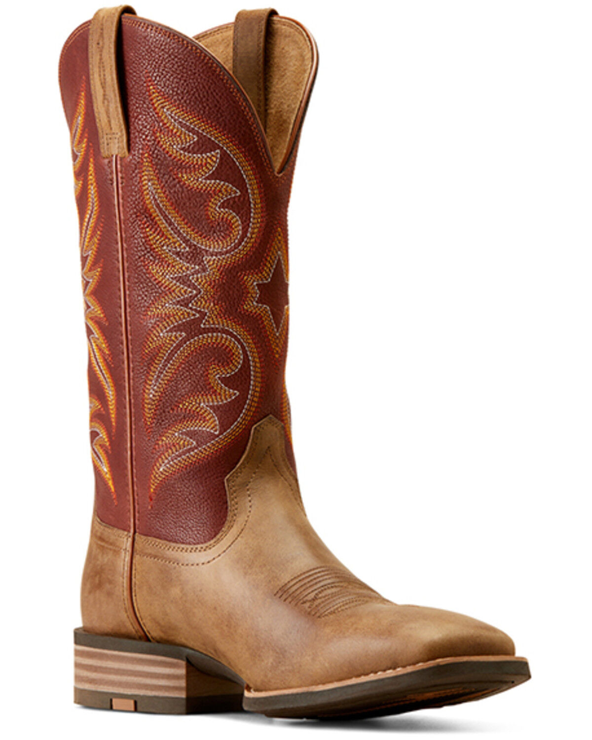 Image #1 - Ariat Men's Ricochet Western Boots - Broad Square Toe, Brown, hi-res