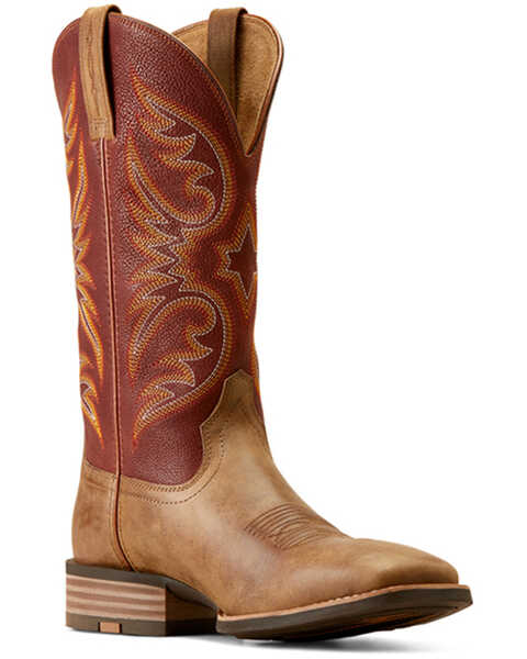 Image #1 - Ariat Men's Ricochet Western Boots - Broad Square Toe , Brown, hi-res