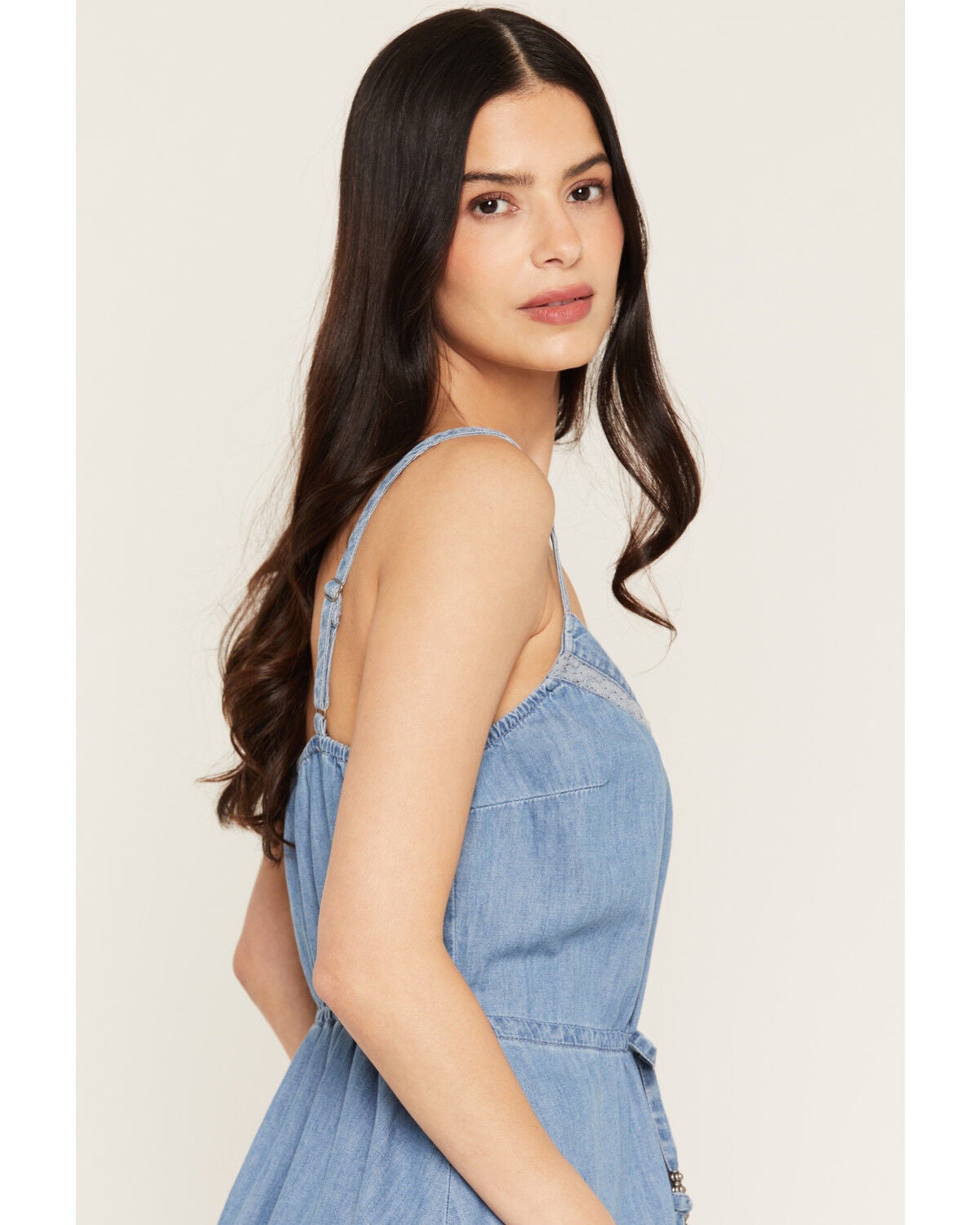 Image #2 - Idyllwind Women's Rowan Tiered Denim Mini Dress, Medium Wash, hi-res