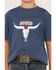 Ariat Boys' Rodeo Skull Short Sleeve Graphic T-Shirt, Navy, hi-res