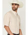 Image #2 - George Strait by Wrangler Men's Geo Print Short Sleeve Button-Down Stretch Western Shirt, Tan, hi-res