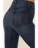 Image #4 - Just Black Denim Women's Dark Wash Classic Raw Hem Bell Bottom Jeans , , hi-res