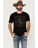 Image #1 - Moonshine Spirit Men's Skeleton Cowboy Short Sleeve Graphic T-Shirt, Black, hi-res