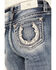 Image #2 - Miss Me Women's Medium Wash Mid Rise Horseshoe Bootcut Stretch Denim Jeans, Medium Wash, hi-res