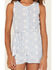Image #3 - Hayden LA Girls' Print Sleeveless Waist Tie Romper, Blue, hi-res