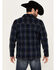 Image #4 - Pendleton Men's Lawson Plaid Print Long Sleeve Button-Down Shirt Jacket, Navy, hi-res
