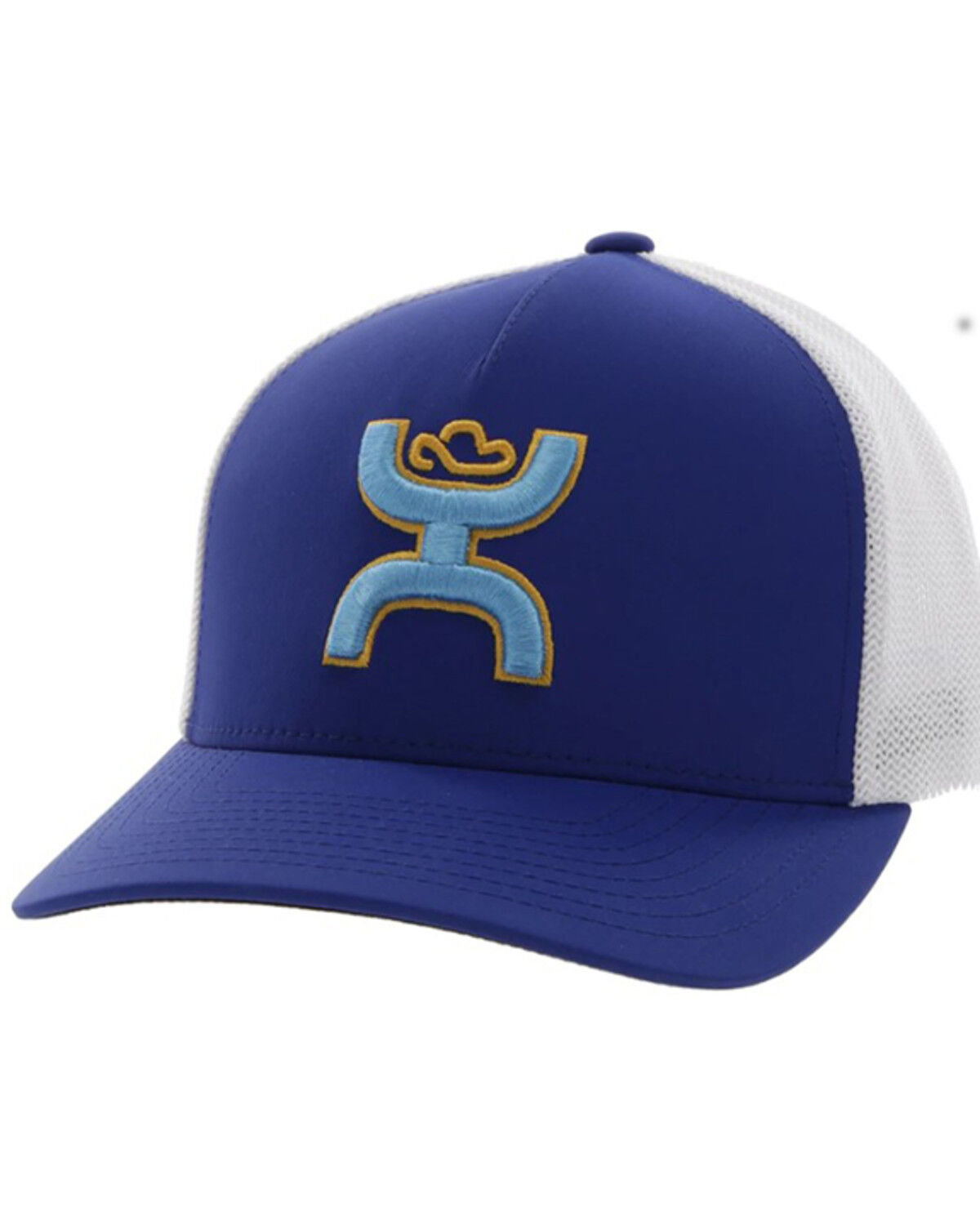 Image #1 - Hooey Men's Coach Logo Embroidered Trucker Cap, Blue, hi-res