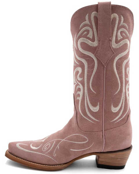 Image #3 - Ferrini Women's Belle Western Boots - Snip Toe , Pink, hi-res
