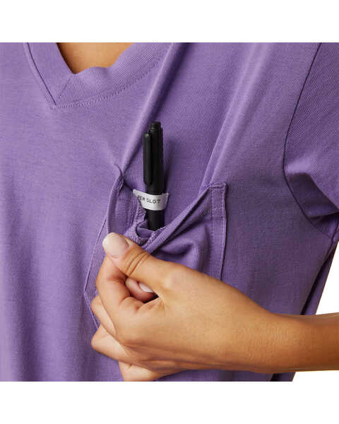 Image #4 - Ariat Women's Rebar Strong Reflective American Flag Short Sleeve Graphic T-Shirt, Purple, hi-res