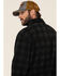 Outback Trading Co Men's Big Plaid Print Long Sleeve Western Flannel Shirt , Charcoal, hi-res