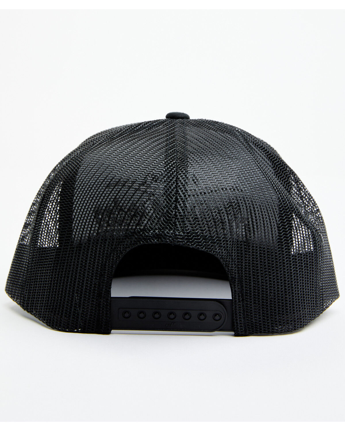 Image #3 - Salty Rodeo Men's Blackout Logo Trucker Cap, Black, hi-res