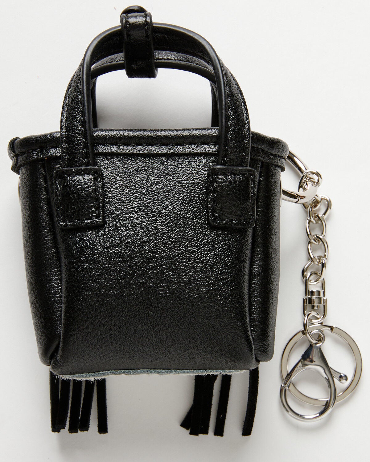 Image #4 - Wrangler X Boot Barn Cowhide Mini Handbag Charm, Black, hi-res
