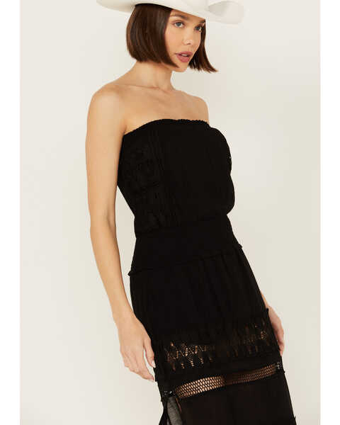 Image #2 - Revel Women's Strapless Midi Dress, Black, hi-res