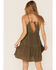 Wishlist Women's Tie Back Tiered Dress, Olive, hi-res