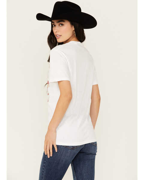 Image #4 - Bohemian Cowgirl Women's Make America Cowboy Short Sleeve Graphic Tee, White, hi-res