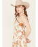 Wild Moss Women's Floral High Low Hem Dress, Ivory, hi-res
