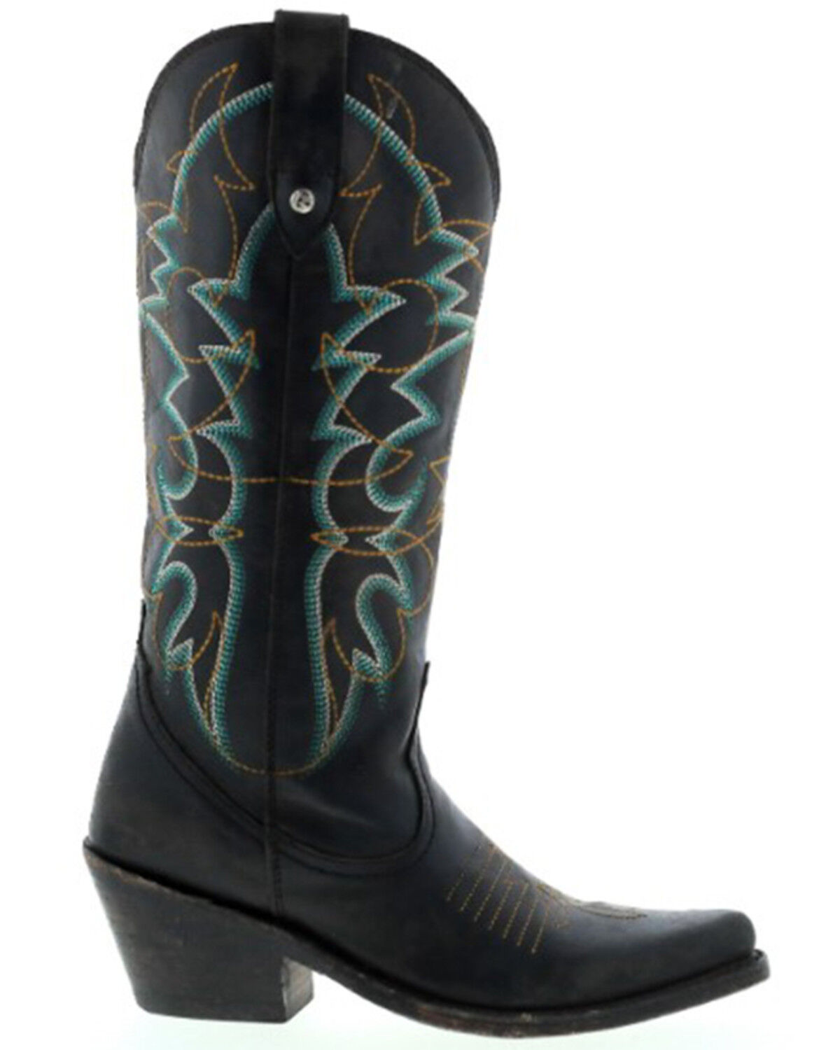 Image #2 - Botas Caborca for Liberty Black Women's Amelia Star Stitched Western Boots - Snip Toe, Black, hi-res