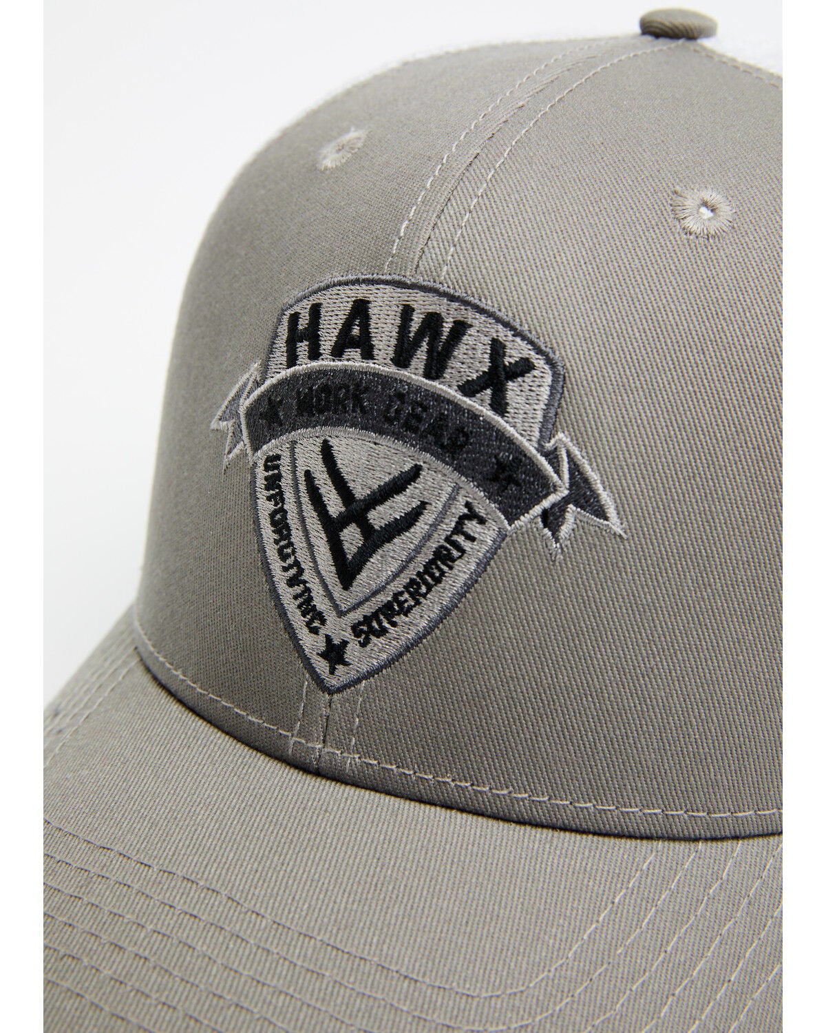 Image #2 - Hawx Men's Ribbon Logo Shield Patch Ball Cap, Grey, hi-res