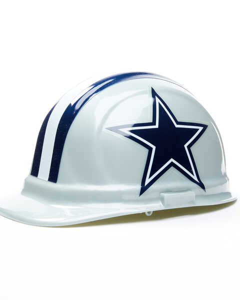 Airgas Safety Products Men's Wincraft Dallas Cowboys Logo Hardhat , Silver, hi-res