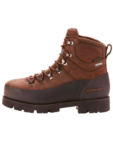 Image #2 - Ariat Men's Linesman Ridge 6" EH Insulated Work Boots - Round Composite Toe, Medium Brown, hi-res