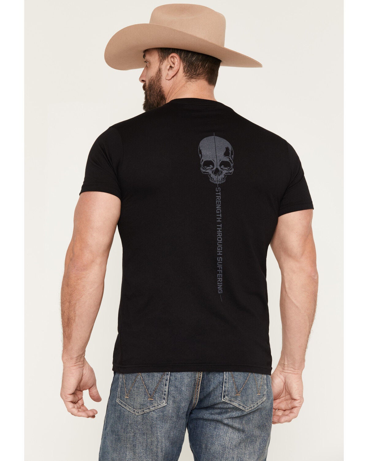 Image #1 - Grunt Style Men's Strength Through Suffering Short Sleeve Graphic T-Shirt, Black, hi-res