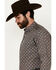 Image #2 - Ariat Men's Karsyn Medallion Print Long Sleeve Button-Down Western Shirt, Dark Blue, hi-res