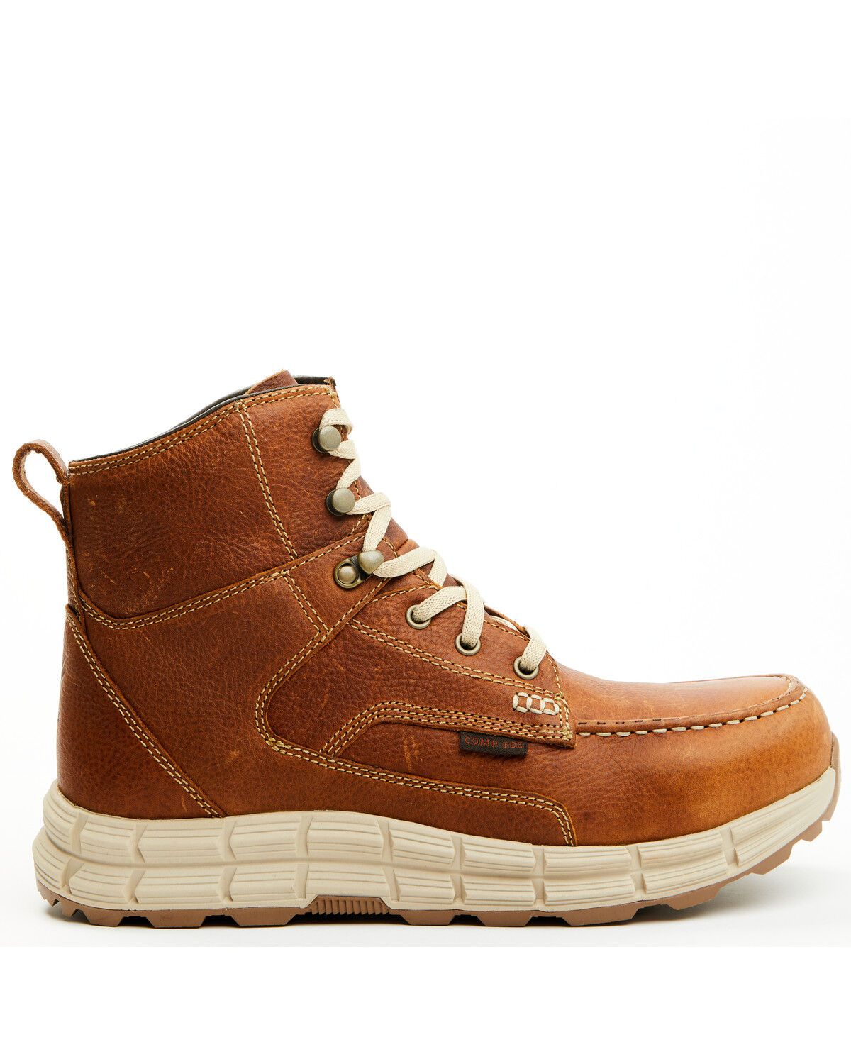 Image #2 - Hawx Men's 6" Athletic Wedge Moc Work Boots - Composite Toe, Brown, hi-res