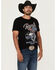 Image #1 - RANK 45&reg; Men's Spirit Cowboy Short Sleeve Graphic T-Shirt, Black, hi-res