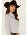 Image #2 - Rough Stock by Panhandle Women's Striped Long Sleeve Pearl Snap Western Shirt, Multi, hi-res