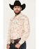 Image #2 - Cowboy Hardware Men's Paisley Print Long Sleeve Snap Western Shirt, Cream, hi-res