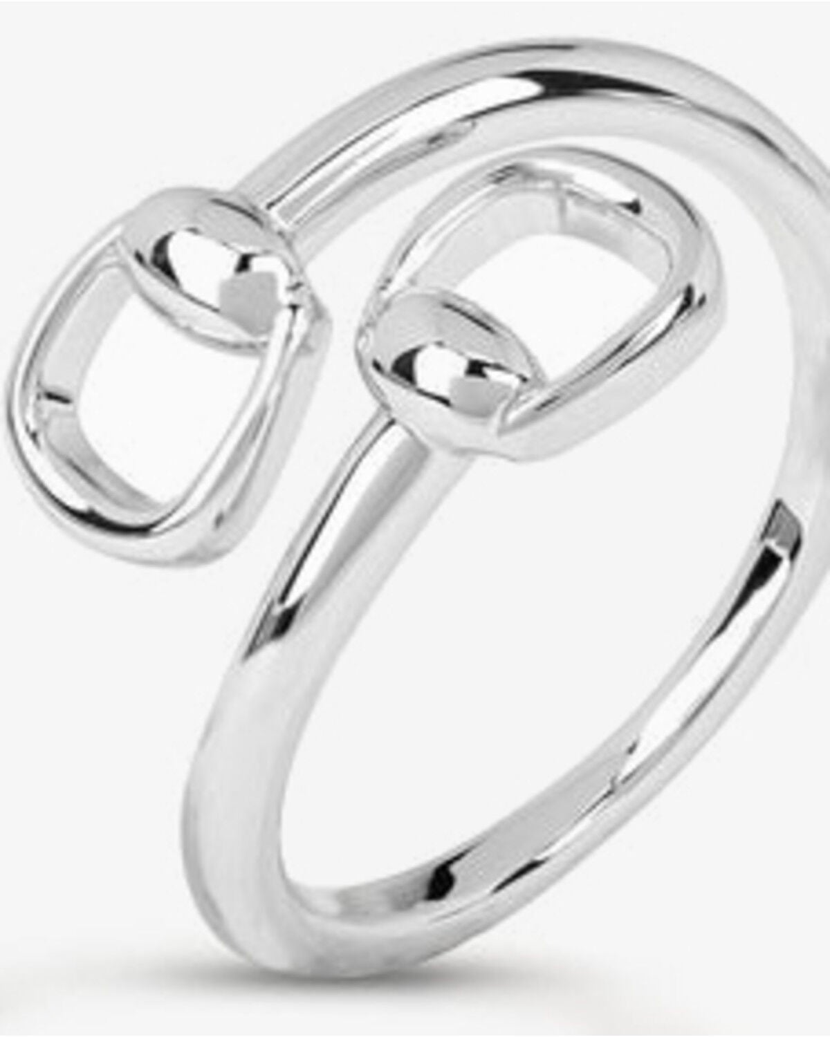 Image #1 - Equestrian Jewelry by Kelly Herd Women's Size 7 Snaffle Bit Ring, Silver, hi-res