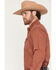Image #2 - Wrangler Retro Men's Solid Long Sleeve Snap Western Shirt, Rust Copper, hi-res