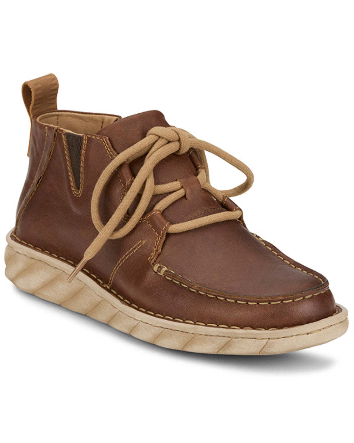 Tony Lama Men's Estancia Lace-Up Chukka Boots - Moc Toe, Brown, hi-res
