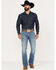 Image #1 - Wrangler Retro Men's 77MWP Medium Wash Slim Boot Stretch Premium Green Jeans, Light Medium Wash, hi-res