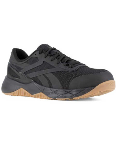 Image #1 - Reebok Men's Nanoflex Athletic Work Shoes - Composite Toe, Black, hi-res