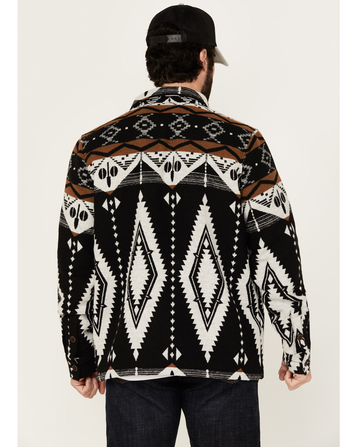 Image #4 - Moonshine Spirit Men's Revenge Southwestern Print Button-Down Shirt Jacket, Black, hi-res