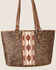 Shyanne Women's Tooled Southwestern Tote Bag, Brown, hi-res