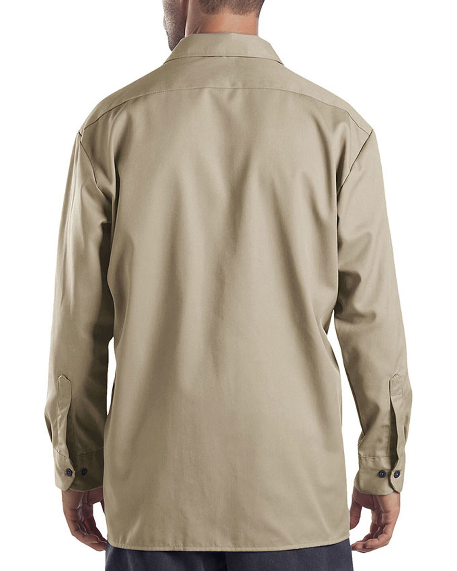 Image #3 - Dickies Twill Work Shirt - Big & Tall, Khaki, hi-res
