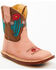 Image #1 - Roper Infant Girls' Cowbaby Cactus Western Boots - Square Toe, Tan, hi-res